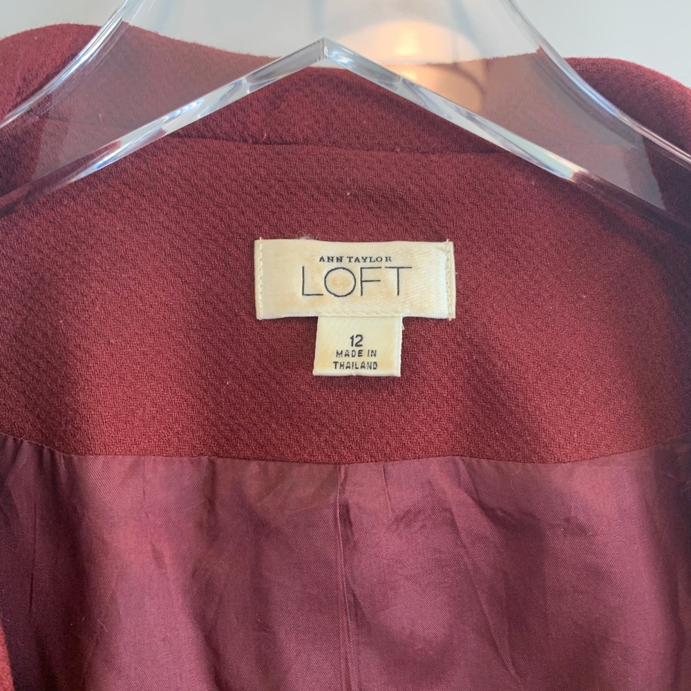 Loft Maroon Double Breasted Jacket - image 3